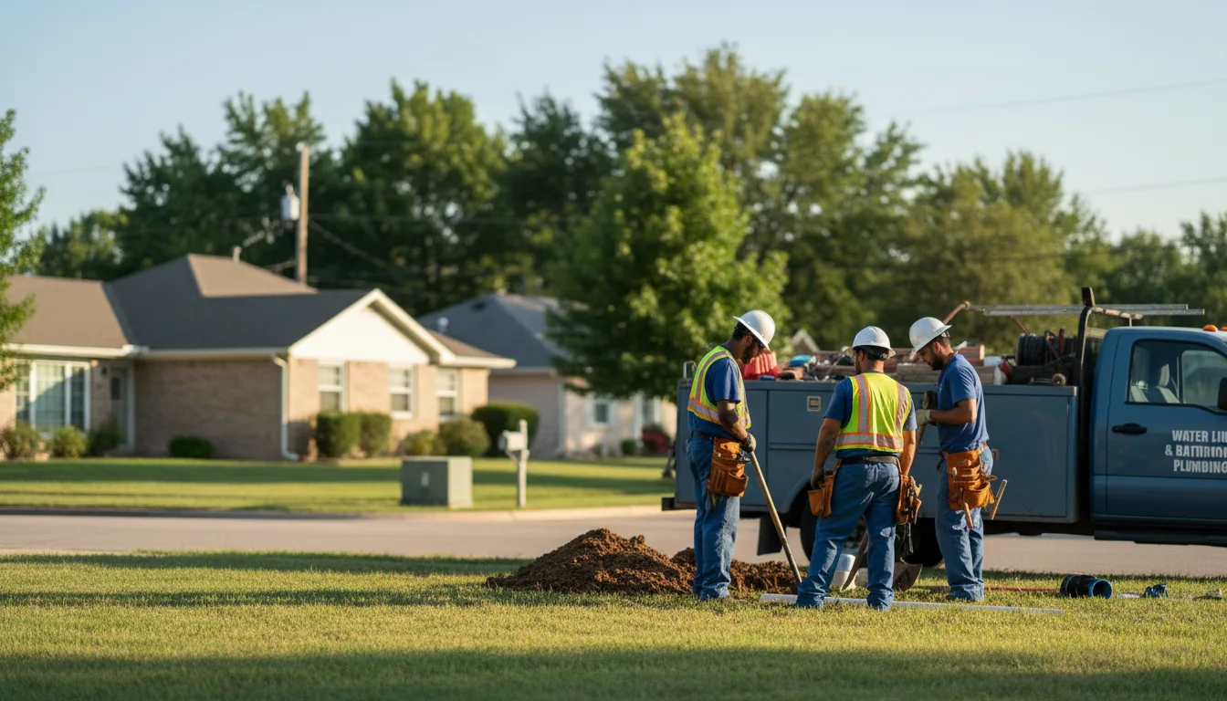 Residential water line and bathroom plumbing service in Gardner, MA